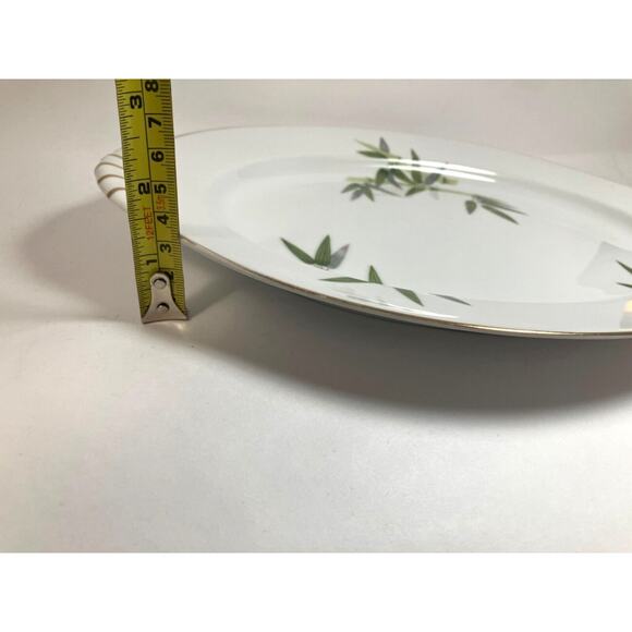 Vintage Narumi 12.75" Platter Oval Serving Spring Bamboo Japan 1950s 24K Gold - Picture 8 of 8